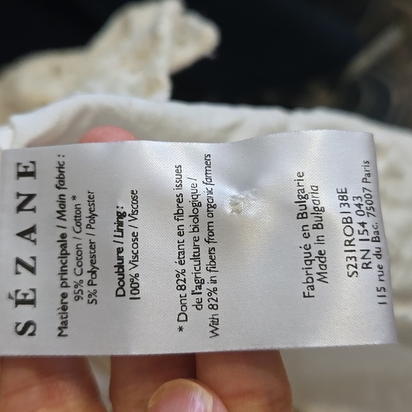 Sezane Marly Ecru Long Sleeve Dress - Picture 11 of 12